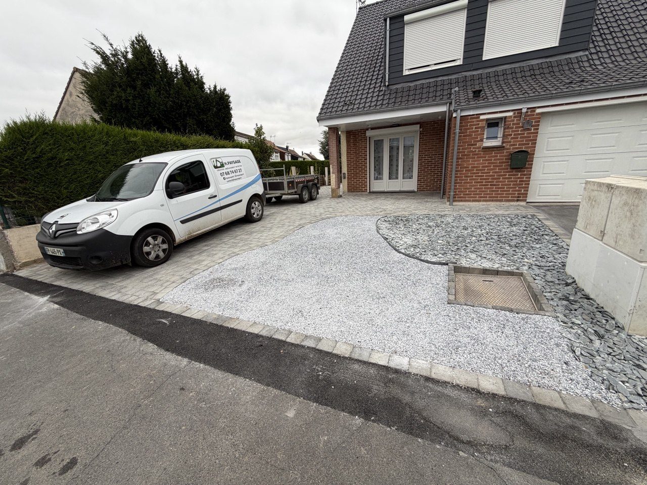 Accès carrossable gravier Arras – Hpaysage