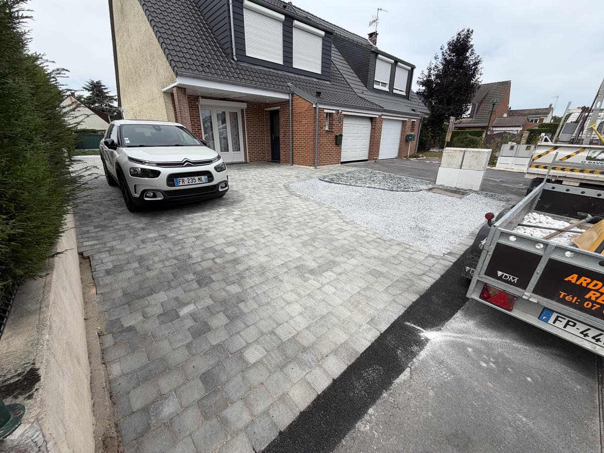 Pavage accès carrossable Arras – Hpaysage