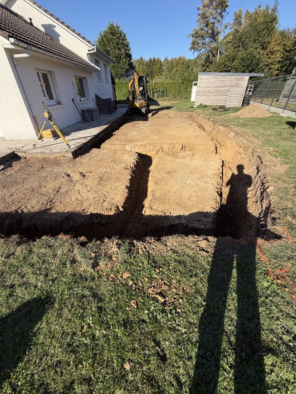 Fouilles et tranchées terrassées pour l'extension de maison à Hauteville – Hpaysage